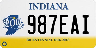 IN license plate 987EAI