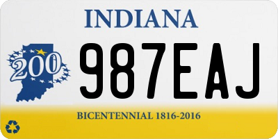 IN license plate 987EAJ