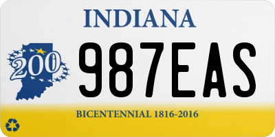 IN license plate 987EAS