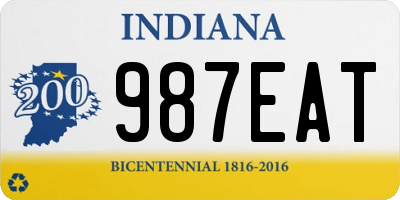 IN license plate 987EAT