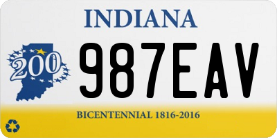 IN license plate 987EAV