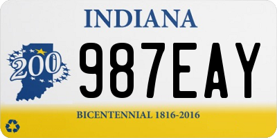 IN license plate 987EAY