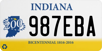 IN license plate 987EBA