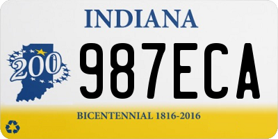 IN license plate 987ECA