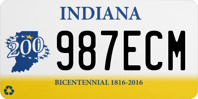 IN license plate 987ECM