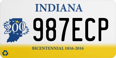 IN license plate 987ECP