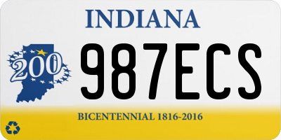 IN license plate 987ECS