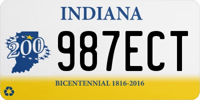 IN license plate 987ECT