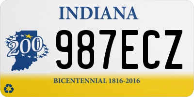 IN license plate 987ECZ