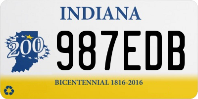 IN license plate 987EDB