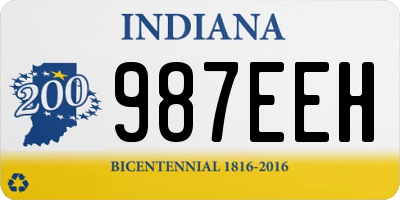 IN license plate 987EEH