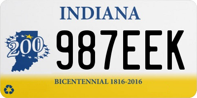 IN license plate 987EEK