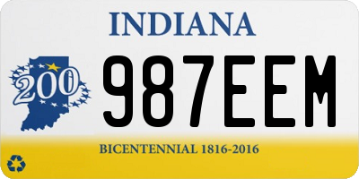 IN license plate 987EEM