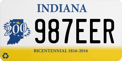 IN license plate 987EER