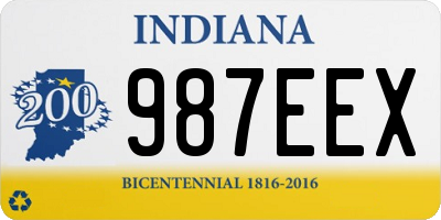 IN license plate 987EEX