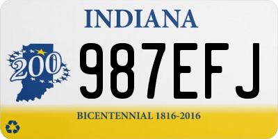 IN license plate 987EFJ