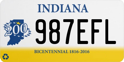 IN license plate 987EFL