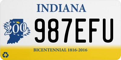 IN license plate 987EFU