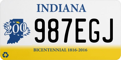 IN license plate 987EGJ