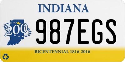 IN license plate 987EGS