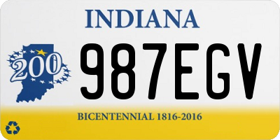 IN license plate 987EGV