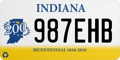 IN license plate 987EHB