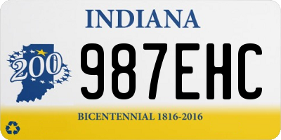 IN license plate 987EHC