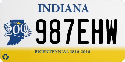 IN license plate 987EHW