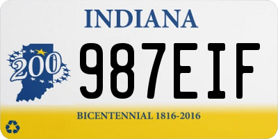 IN license plate 987EIF