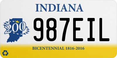 IN license plate 987EIL