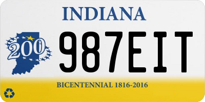 IN license plate 987EIT