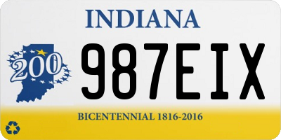 IN license plate 987EIX