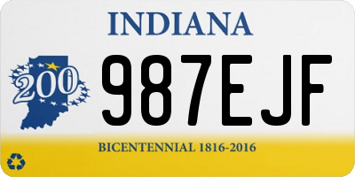 IN license plate 987EJF