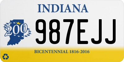 IN license plate 987EJJ