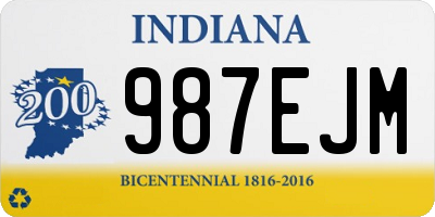 IN license plate 987EJM