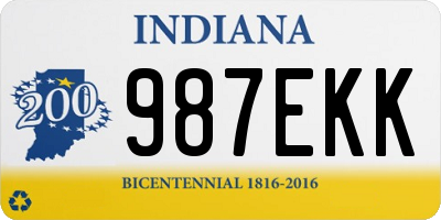 IN license plate 987EKK