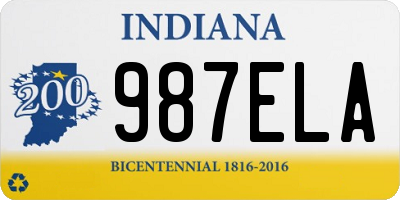 IN license plate 987ELA