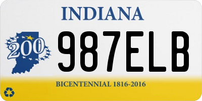 IN license plate 987ELB