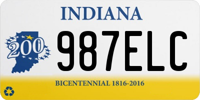 IN license plate 987ELC