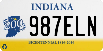 IN license plate 987ELN