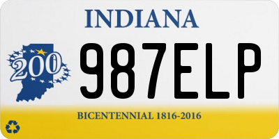 IN license plate 987ELP