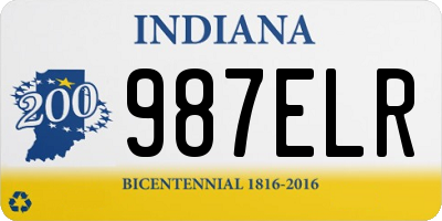 IN license plate 987ELR