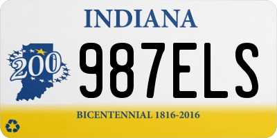 IN license plate 987ELS