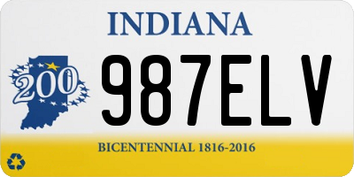 IN license plate 987ELV