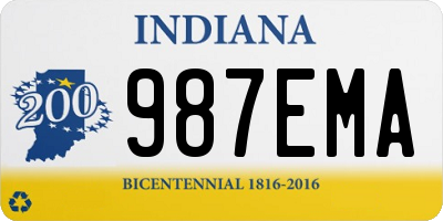 IN license plate 987EMA