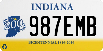 IN license plate 987EMB