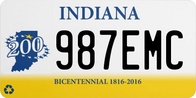 IN license plate 987EMC