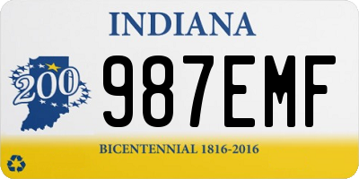 IN license plate 987EMF