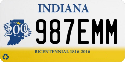 IN license plate 987EMM