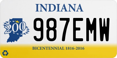 IN license plate 987EMW